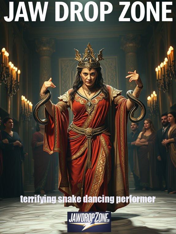 terrifying snake dancing performer