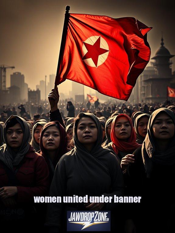 women united under banner