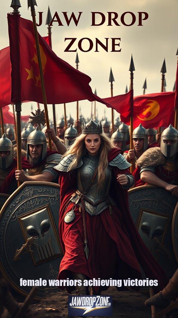 female warriors achieving victories